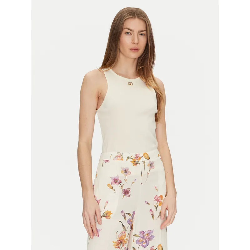 TWINSET Τοπ 251TP2550 Μπεζ Slim Fit