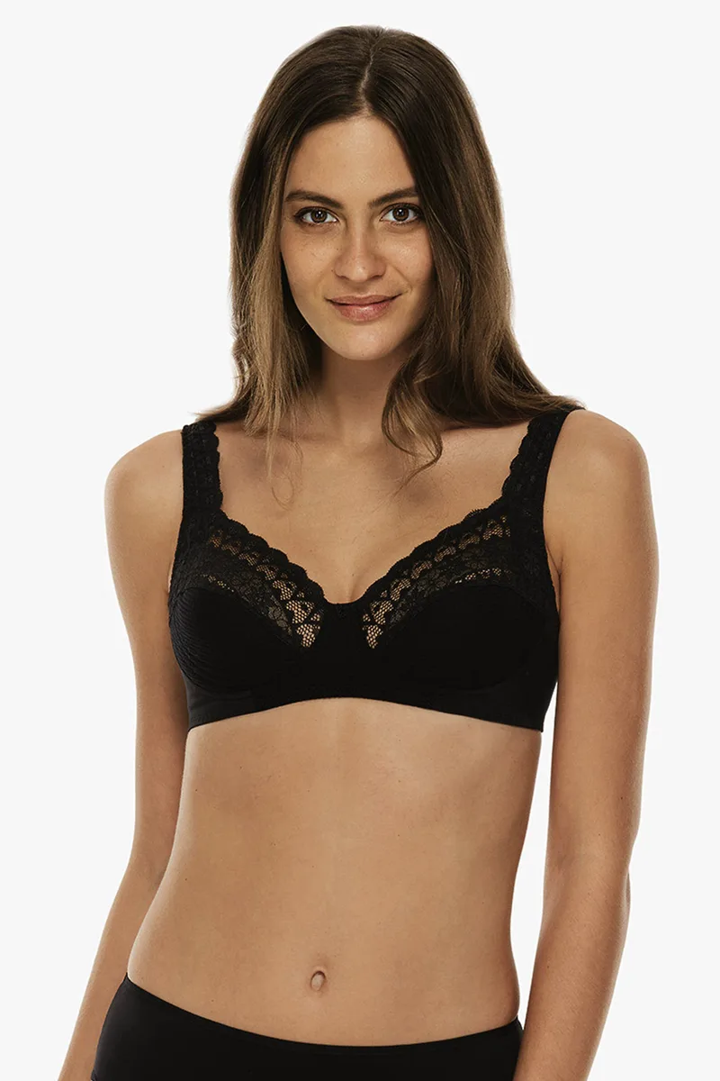 Lovable γυναικείο σουτιέν "Lovring Jacquard" cup B - LOV-15240B Μαύρο