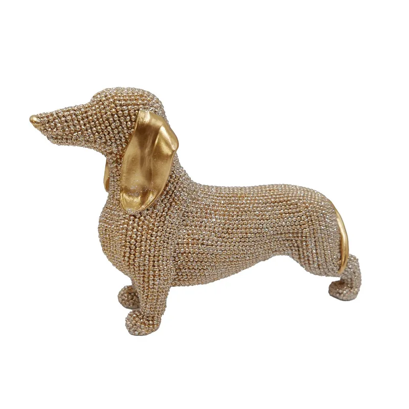 Διακοσμητική Φιγούρα Σκύλος Dachshund Polyresin Χρυσός ESPIEL 18,5x5,8x11,9εκ. FAD212 (Υλικό: Polyresin, Χρώμα: Χρυσό ) - ESPIEL - FAD212