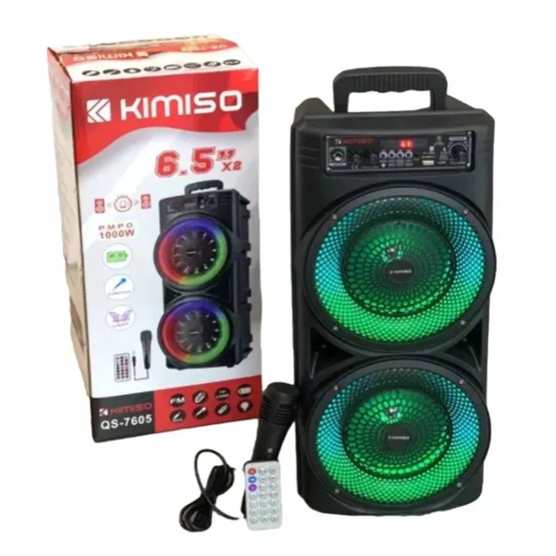 Kimiso Σύστημα Karaoke με Ενσύρματo Μικρόφωνo QS-7605 σε Μαύρο Χρώμα
