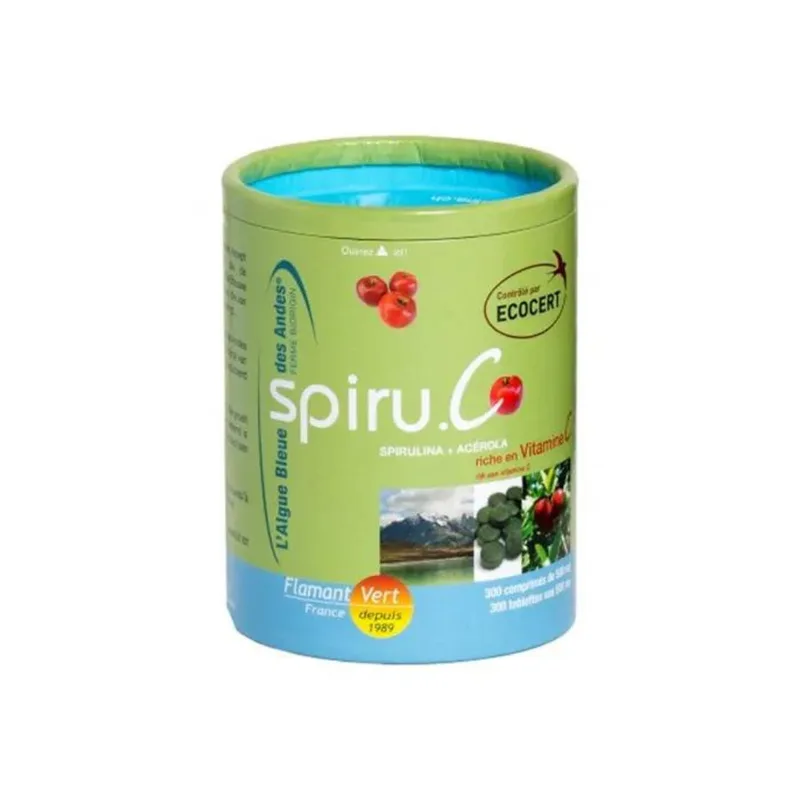 Flamant Vert Spiru.c Spirulina + Acerola 300 Tablets
