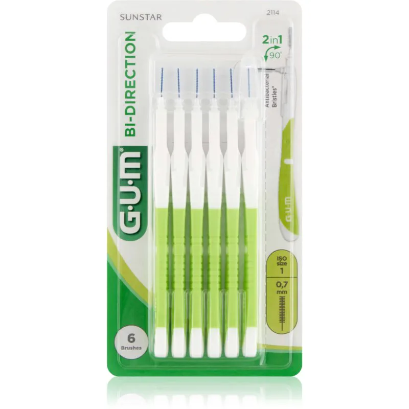 G.U.M Bi Direction Interdental Brush μεσοδόντια βουρτσάκια 0,7 mm 6 τμχ