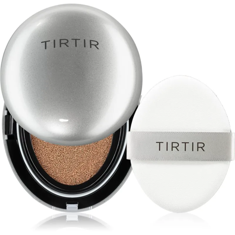 TIRTIR Mask Fit Aura Cushion ενυδατικό make-up σε σφουγγαράκι για λαμπρή επιδερμίδα απόχρωση 43N Deep Cocoa 18 γρ