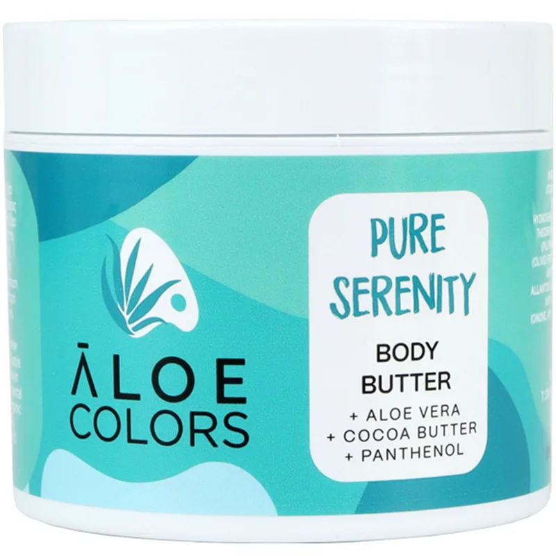 Aloe Colors Pure Serenity Body Butter Ενυδατικό, Θρεπτικό Βούτυρο Σώματος με Άρωμα Μανόλια 200ml