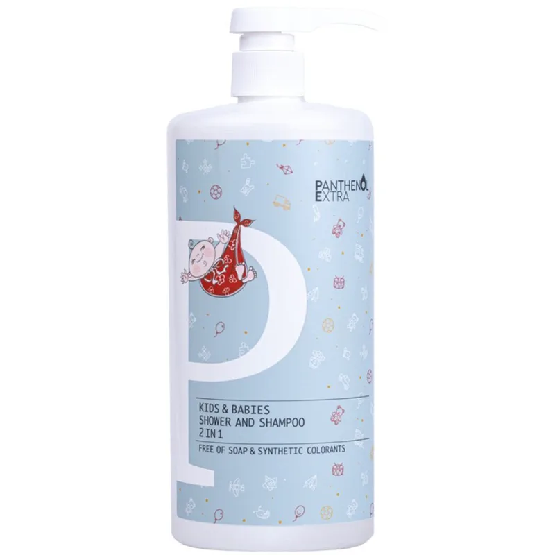 Panthenol Extra Kids & Babies 2in1 Shower & Shampoo Cleanser Ενυδατικό Αφρόλουτρο & Σαμπουάν για Παιδιά & Βρέφη Καθημερινής Χρήσης 1L