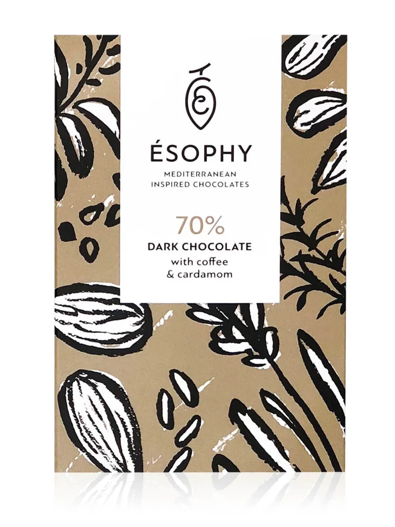 Σοκολάτα υγείας με καφέ & κάρδαμο "Ésophy" 50g>