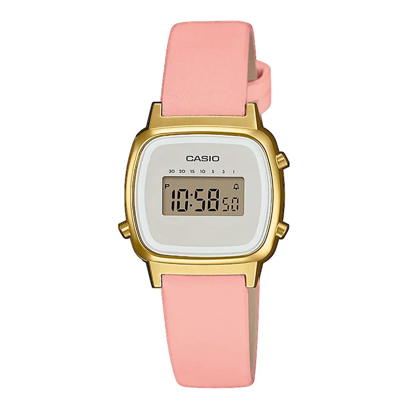CASIO Vintage Ροζ Leather Strap LA-670WEFL-4A2EF