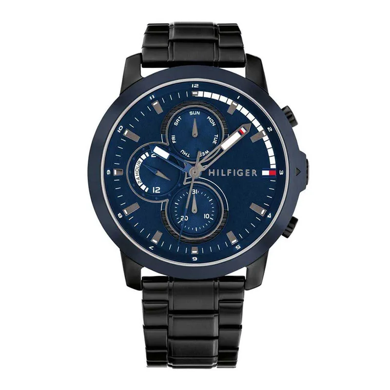 TOMMY HILFIGER Jameson Multifunction Black Stainless Steel Bracelet 1792049