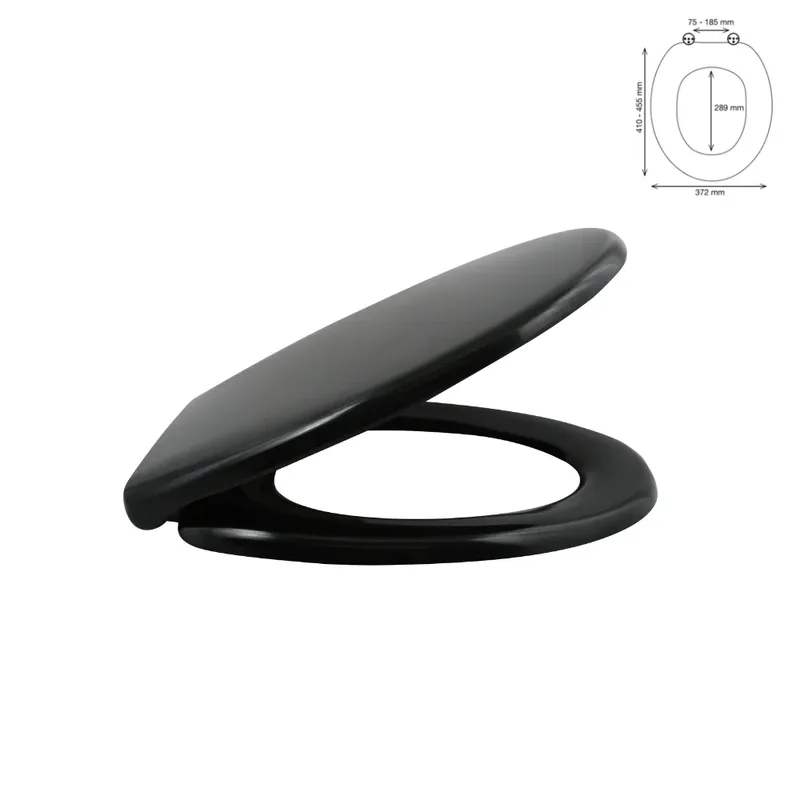 Καπάκι Λεκάνης Soft Close (45x37) Spirella Easy Clip Black
