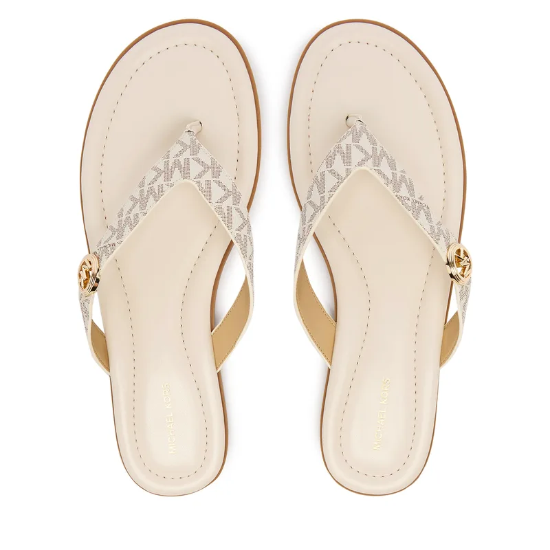 Σαγιονάρες MICHAEL Michael Kors Ering Thong 40S6ERFS1B Εκρού