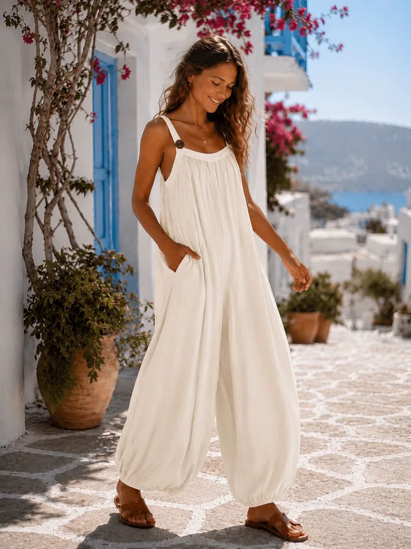 Ολόσωμη Φόρμα Harem - Άσπρο | Dress Up Άσπρο