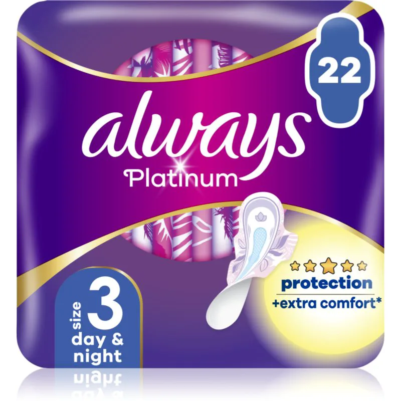 Always Platinum Night Size 3 σερβιέτες νύχτας 22 τμχ
