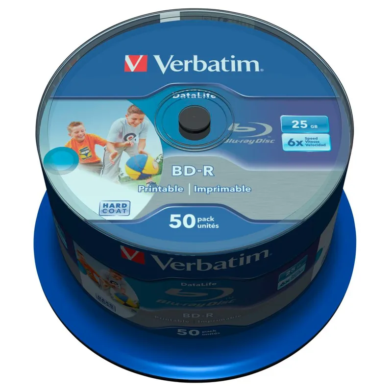 Verbatim BD-R Μπλε-Ray 25GB 6x Speed DL Wide Printable