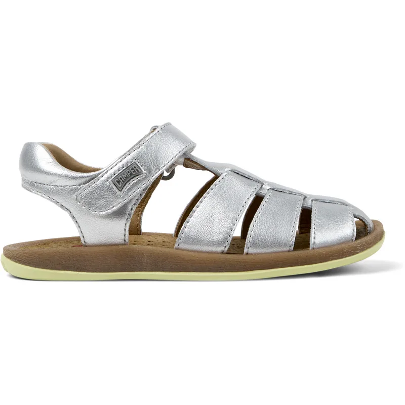 CAMPER Bicho - Πέδιλα Για Κορίτσια - Γκρι, Μέγεθος 31, Smooth leather