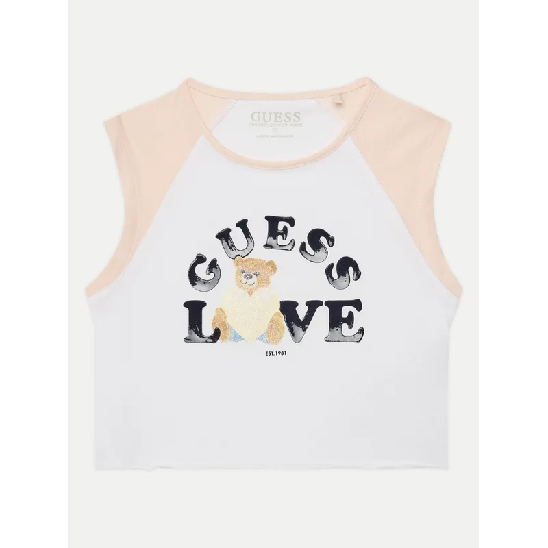 Guess Τοπ J5GI12 K6YW4 Λευκό Regular Fit