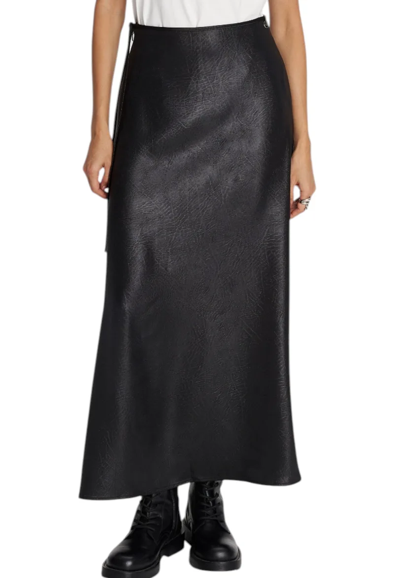 Φούστα Ale Μακριά Μονόχρωμη 8921623-BLACK Γυναικείο