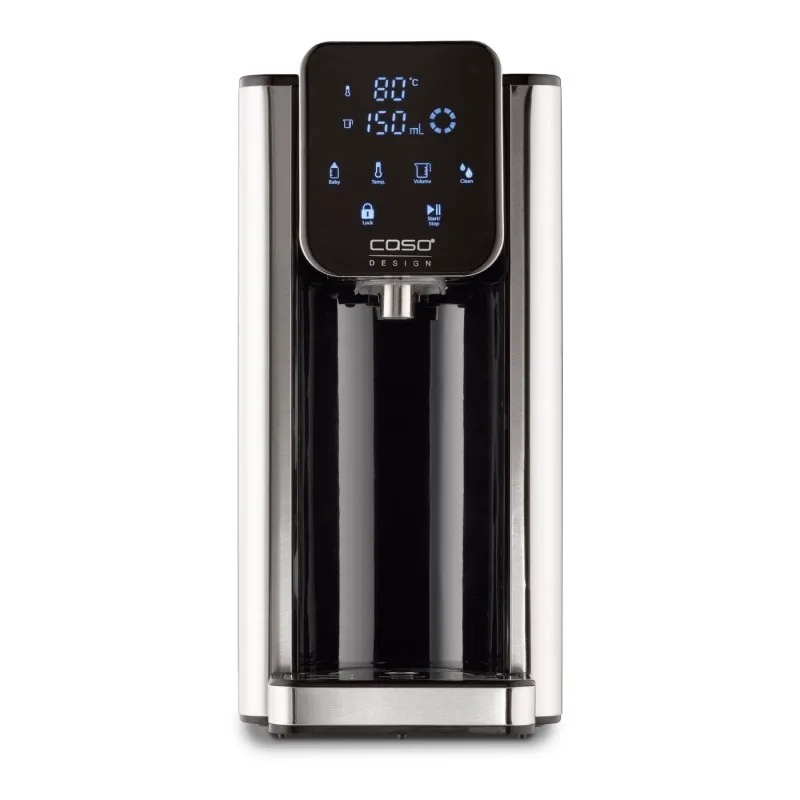 Διανομέας ζεστού νερού Caso HW 660 1879, 2600 W, 2,7 λίτρα, 7 ρυθμίσεις θερμοκρασίας, 40-100 °C, χειριστήριο αφής, φίλτρο, μαύρο/ανοξείδωτο