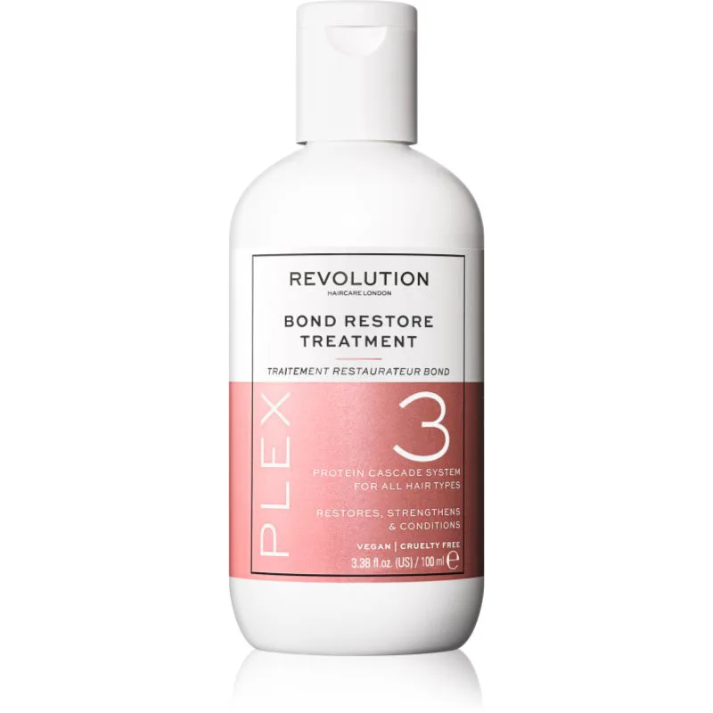Revolution Haircare Plex No.3 Bond Restore Treatment εντατική θεραπεία μαλλιών για ξηρά και κατεστραμμένα μαλλιά 100 ml