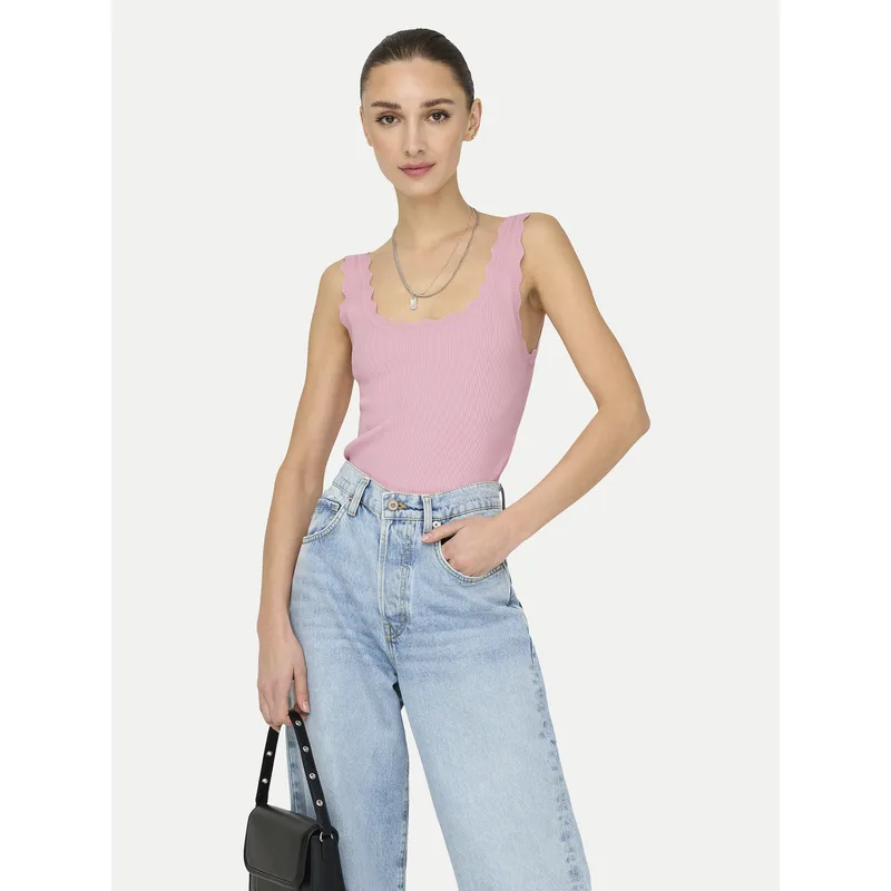 JDY Τοπ Nanna 15290585 Ροζ Slim Fit