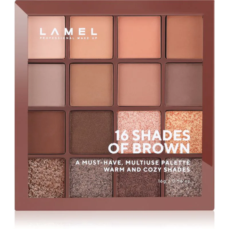 LAMEL 16 Shades Of Brown Παλέτα σκιών για τα μάτια 16 γρ