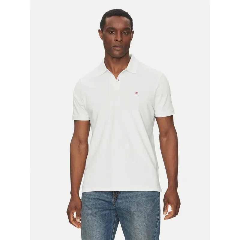 Calvin Klein Jeans Polo LV040EM269 Λευκό Regular Fit