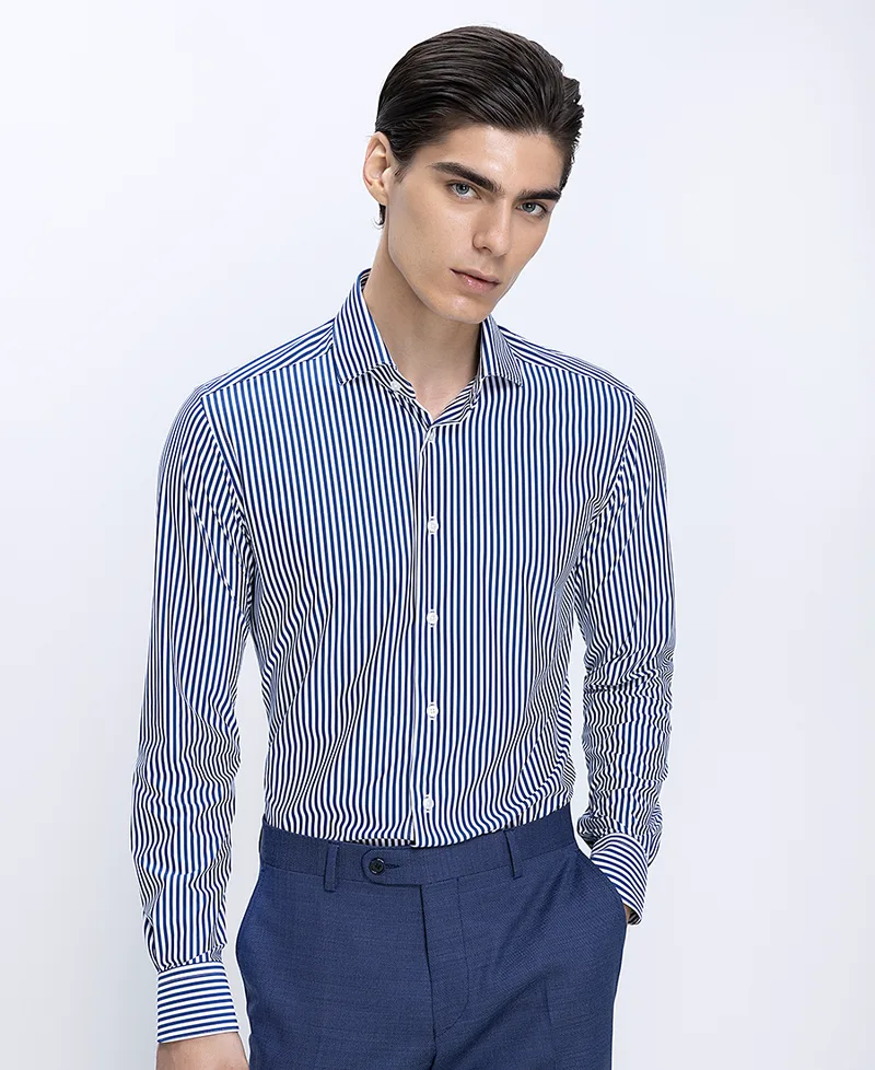 Xacus Ανδρικό Πουκάμισο Με Ριγέ Σχέδιο Modern Fit