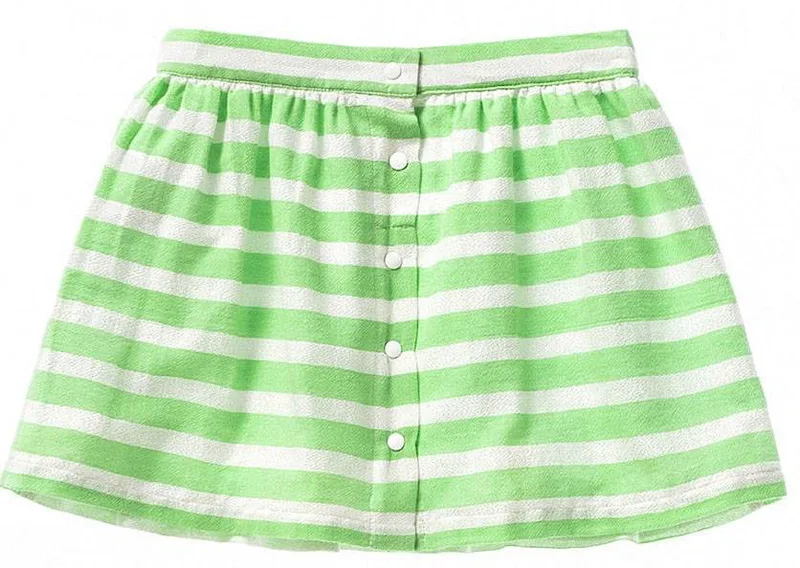 ΦΟΥΣΤΑ BENETTON SEASIDE CITY ΡΙΓΕ ΛΕΥΚΟ/ΠΡΑΣΙΝΟ (150 CM)-(10-11 ΕΤΩΝ)
