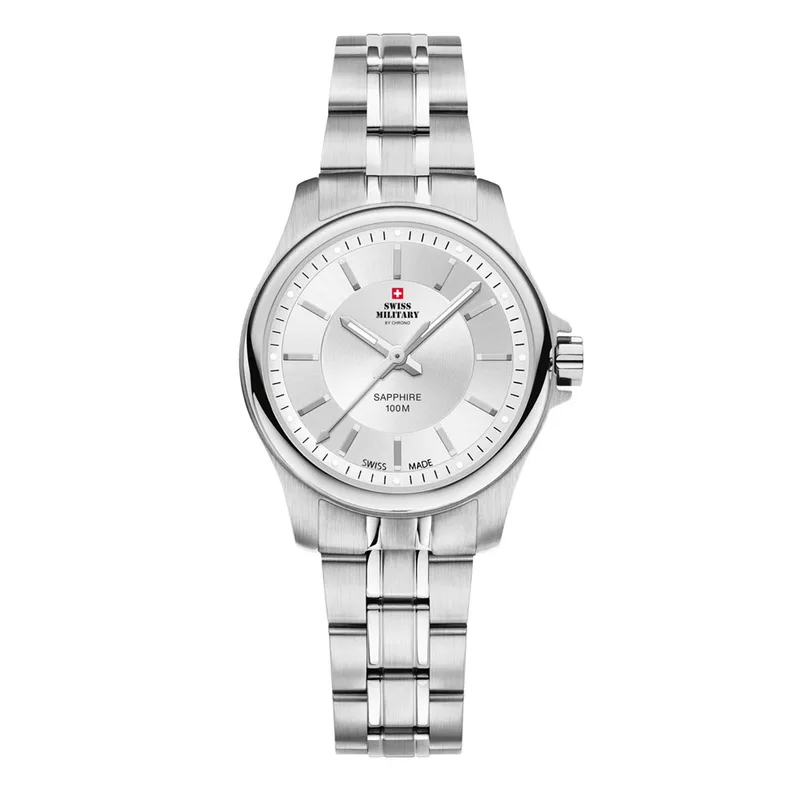SWISS MILITARY by Chrono Swiss Made Stainless Steel Bracelet Watch SM30201.02