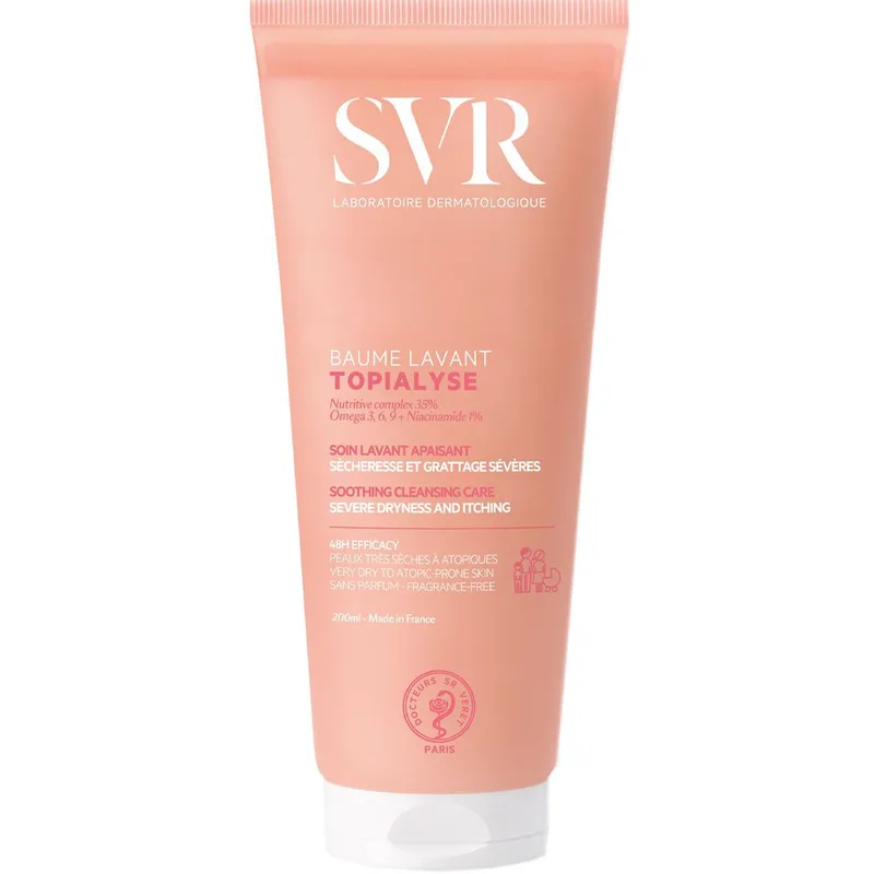 SVR Topialyse Severe Dryness & Itching Cleansing Balm Καταπραϋντική Παχύρευστη Κρέμα Καθαρισμού & Ενυδάτωσης για Προσωπο & Σώμα Ιδανική για Ατοπικές, Ξηρές & Πολύ Ξηρές Επιδερμίδες 200ml