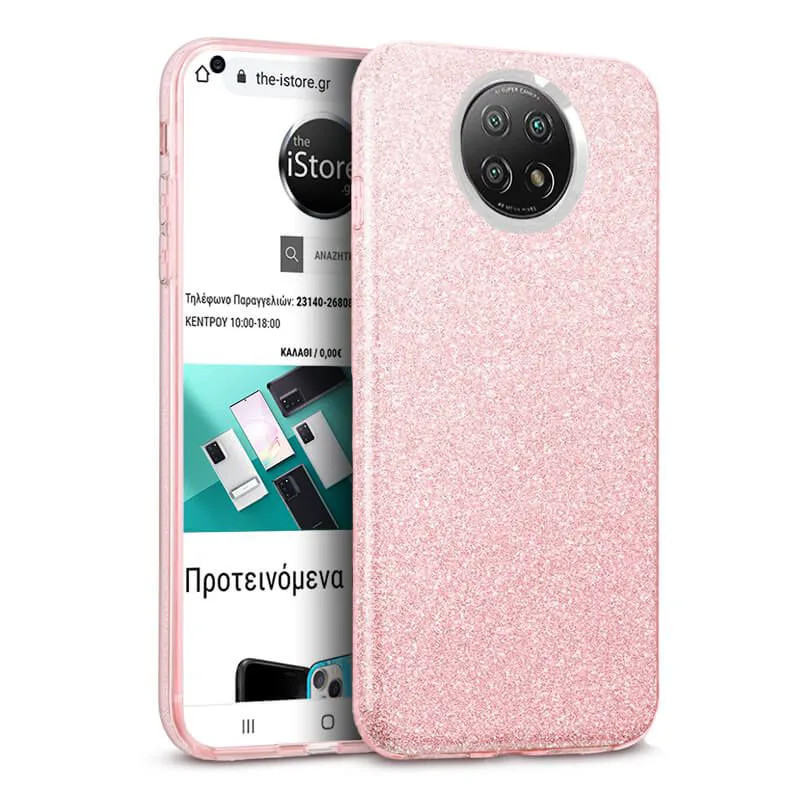 Hybrid Strass Ροζ Case Xiaomi Redmi Note 9T