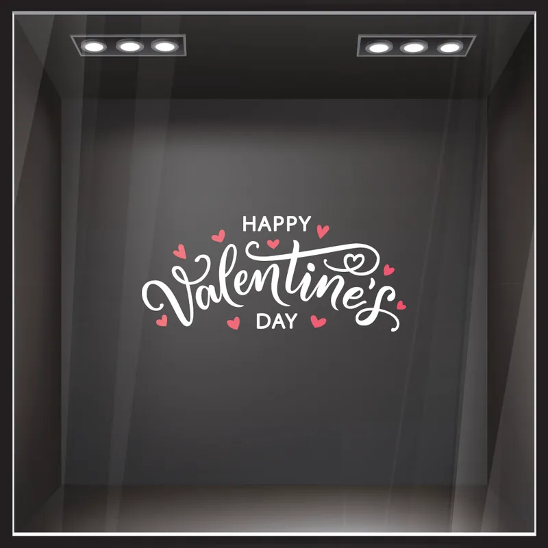 Αυτοκoλλητο Βιτρίνας HAPPY VALENTINES DAY