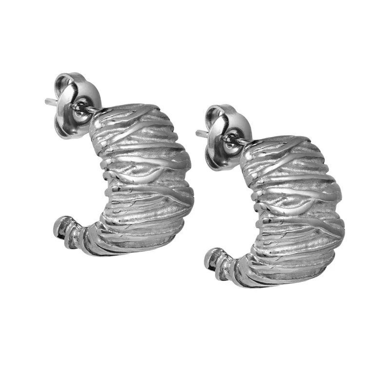Γυναικεία ανάγλυφα σκουλαρίκια Visetti Stainless Steel 62B-SC036S 62B-SC036S Ατσάλι
