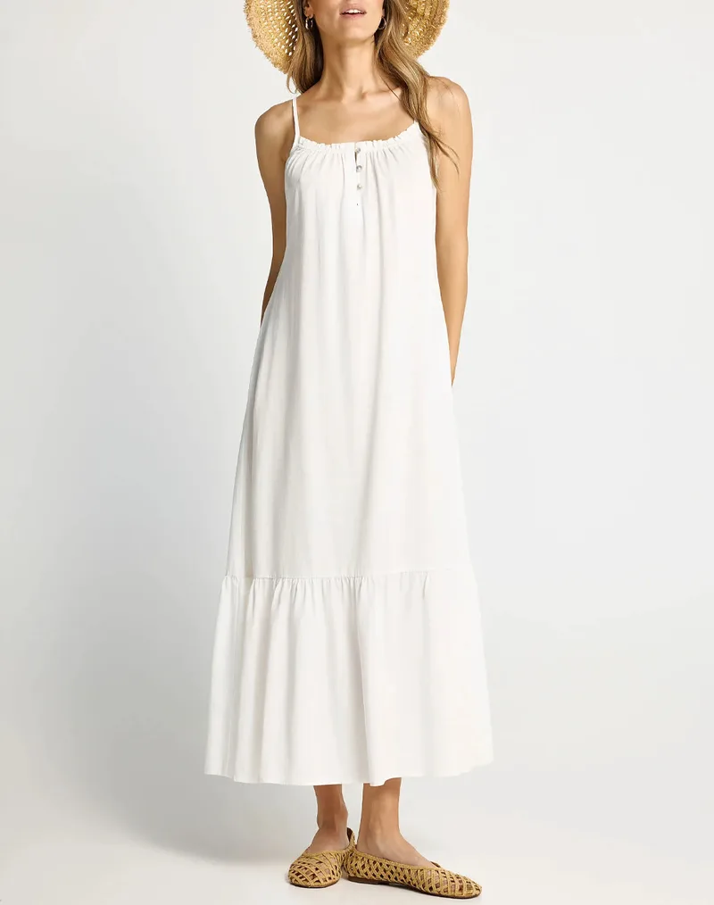 FUNKY BUDDHA Dresses FBL013-142-13-OFF WHITE OffWhite