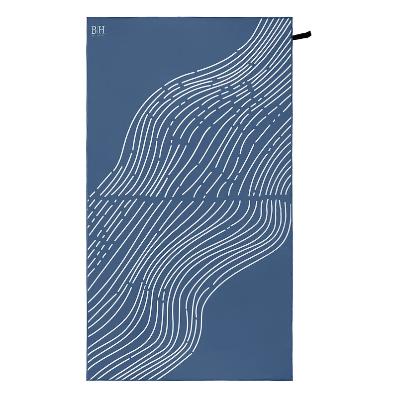 Beauty Home Πετσέτα θαλάσσης διπλής όψης Microfiber 200gsm Art 2293 90x160 Μπλε