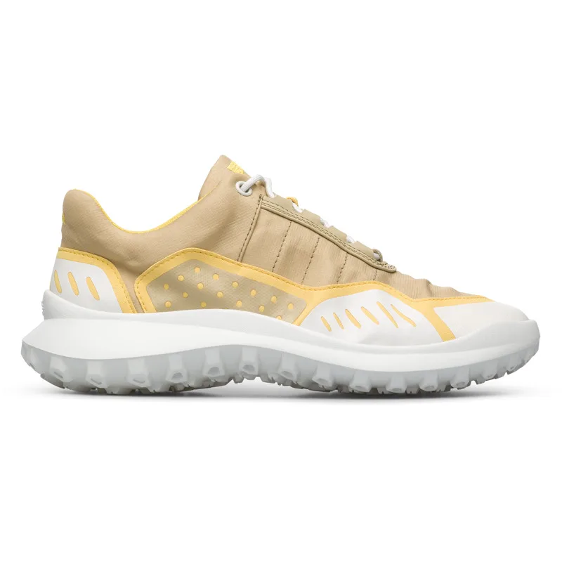 CAMPER CRCLR - Sneakers Για Γυναικεία - Μπεζ,Λευκό,Κίτρινο, Μέγεθος 41, Cotton fabric/Smooth leather