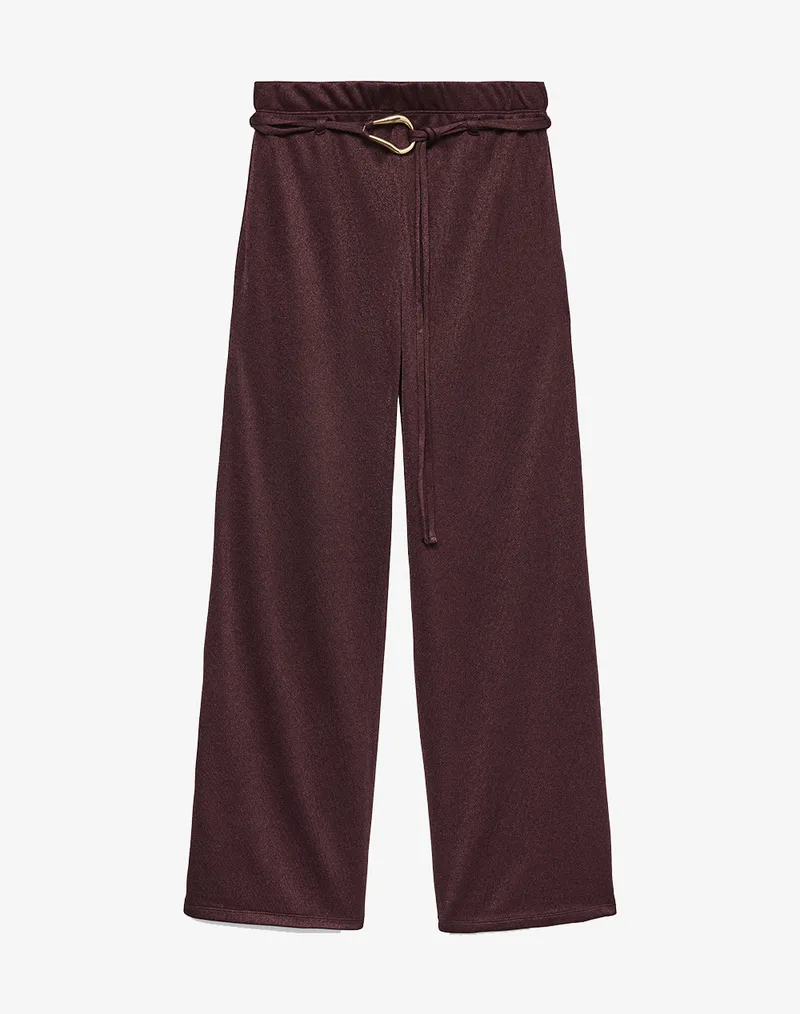 VERO MODA VMLOUISA HW WIDE PANT JRS GA 10336211-Winetasting Bordeux