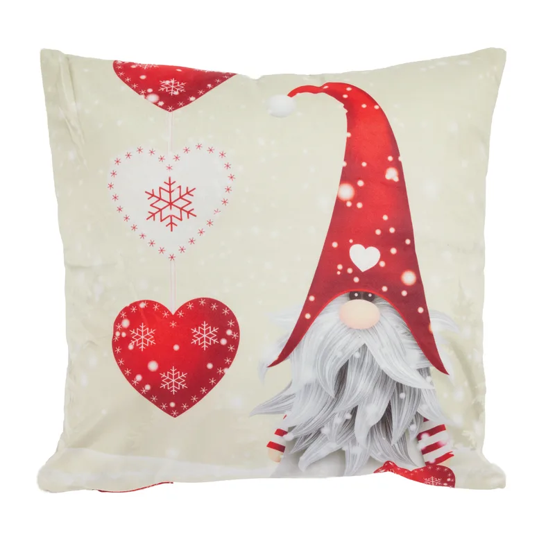 Χριστουγεννιάτικο Μαξιλάρι Polyester 45x45εκ. Christmas 0855 Ivory-Red Das Home (Ύφασμα: Polyester, Χρώμα: Κόκκινο) - Das Home - 533645450855