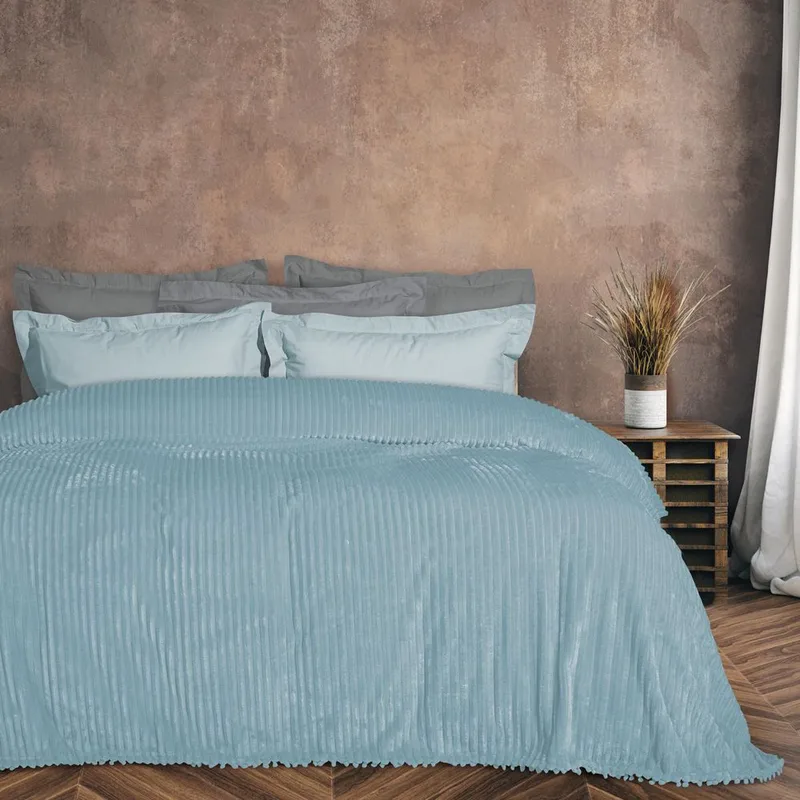 ΚΟΥΒΕΡΤΑ ΥΠΕΡΔΙΠΛΗ DAS HOME FLEECE 1355 ΓΑΛΑΖΙΟ (220X240CM)