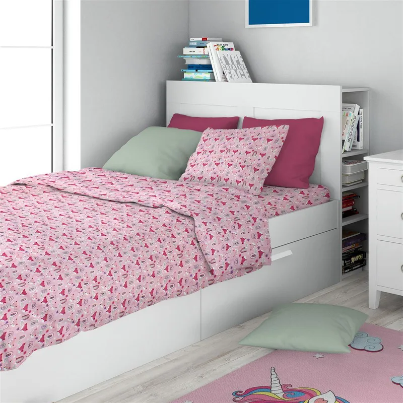 ΣΕΝΤΟΝΙΑ ΕΜΠΡΙΜΕ ΣΕΤ 2 τεμ kids Fox 525 160X240 Ροζ 100% Cotton