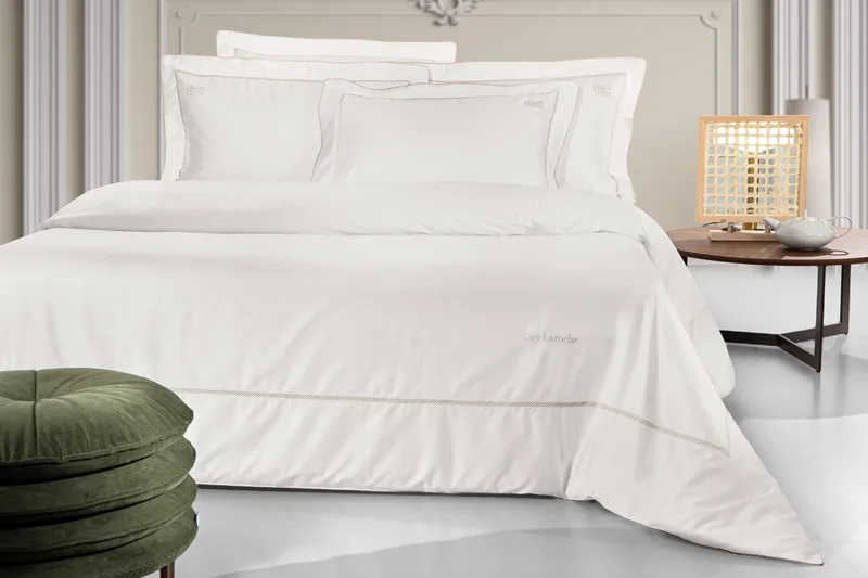 Σετ Σεντόνια Βαμβακερά King 270x280εκ. Elite Ivory-Beige Guy Laroche (Ύφασμα: Βαμβάκι 100%, Τύπος κατωσέντονου: Χωρίς Λάστιχο, Χρώμα: Ιβουάρ, Μέγεθος: King Size) - Guy Laroche - 5206480688102