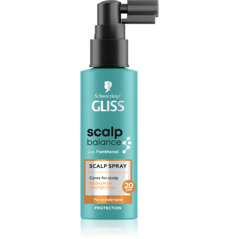 Schwarzkopf Gliss Scalp Balance προστατευτικό σπρέι κατά της ηλιακής ακτινοβολίας για δέρμα της κεφαλής SPF 20 100 ml