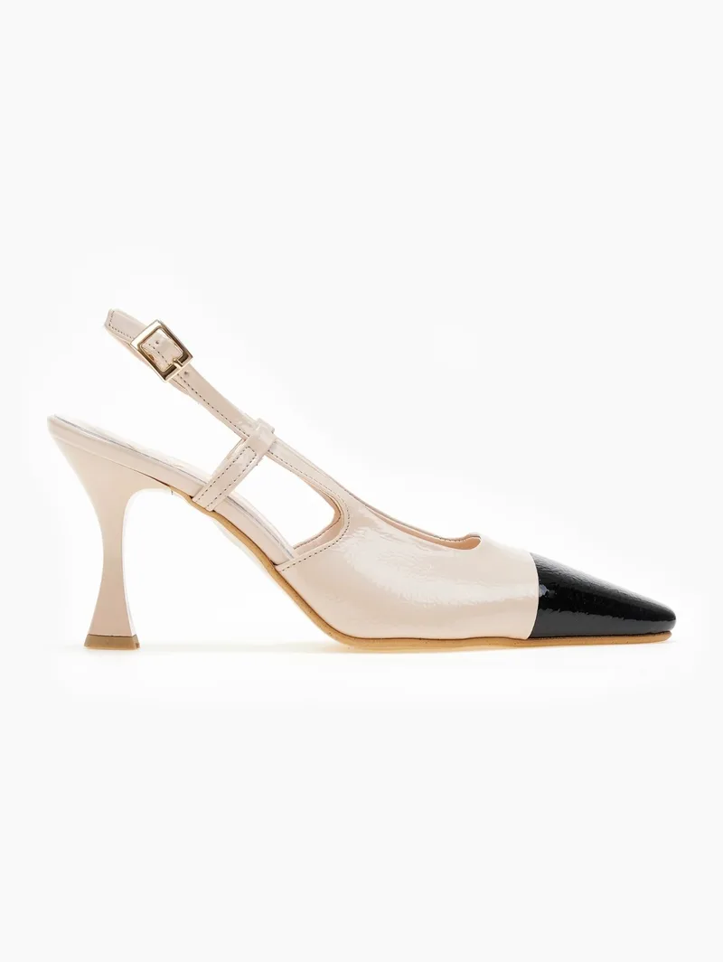 TFP Patent Pointed Pumps - 690 ( λουστρίνι) - Nude