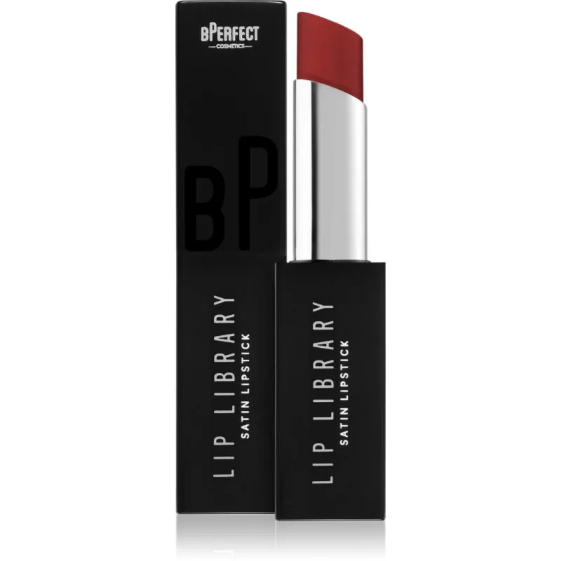 BPerfect Lip Library Satin κρεμώδες κραγιόν απόχρωση Scarlet 3 γρ