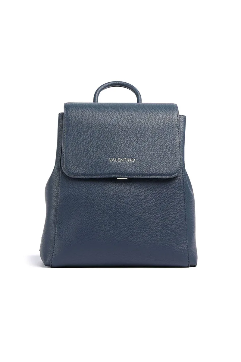 Valentino γυναικείο backpack με μεταλλικό λογότυπο "Cora" - 73LVBS9EG20/FAL Μπλε Σκούρο