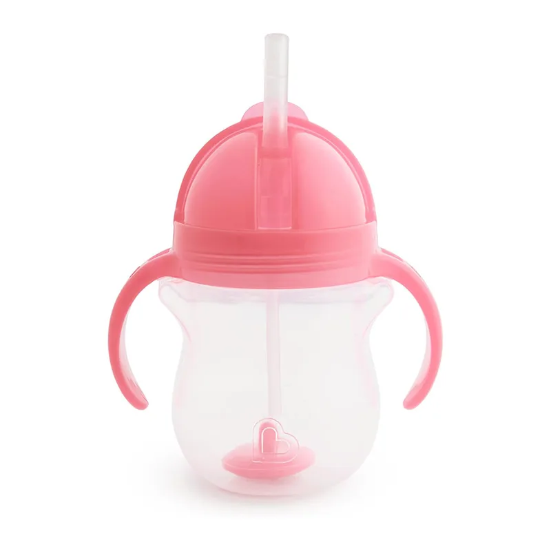 Ποτήρι Εκπαιδευτικό 207ml Με Καλαμάκι Munchkin Tip & Sip Ροζ