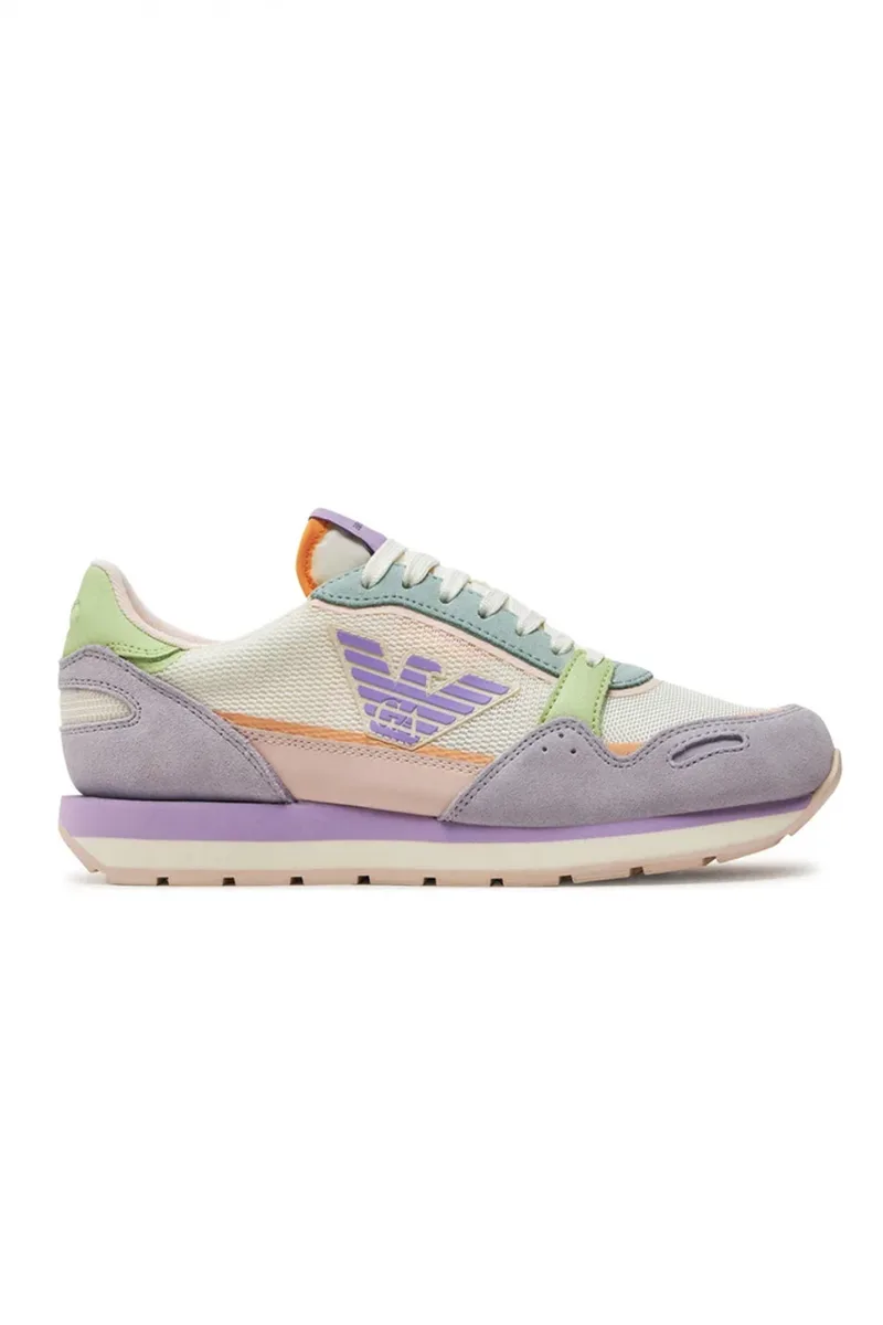 EMPORIO ARMANI ΠΑΠΟΥΤΣΙΑ SNEAKERS LOGO ΠΟΛΥΧΡΩΜΟ