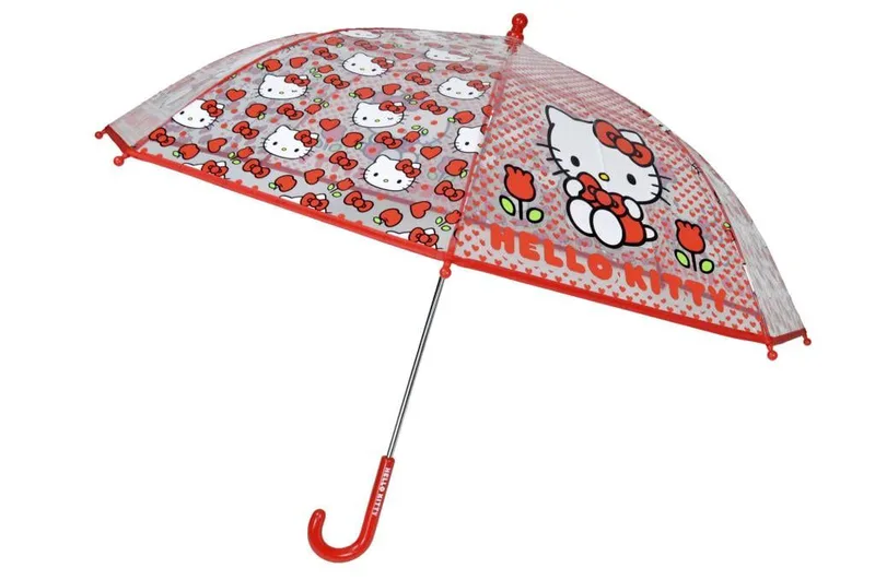 Ομπρέλα παιδική διάφανη διαμέτρου 48 cm CΥΡ Βrands - Hello Kitty Manual Transparent Umbrella (κόκκινο)
