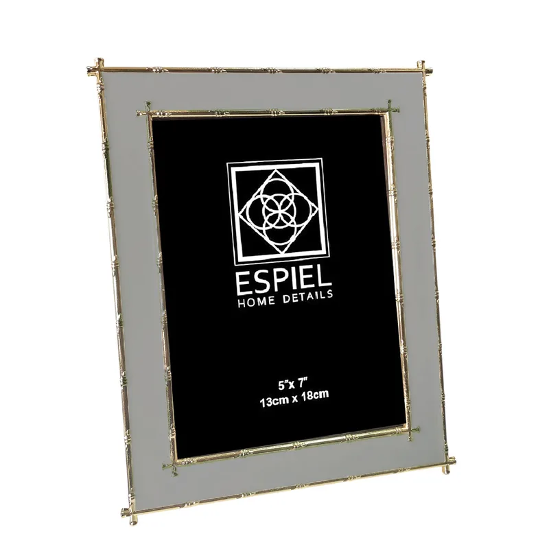 Κορνίζα Μεταλλική Χρυσή-Γκρι ESPIEL 20x25εκ. FAM764 (Υλικό: Μεταλλικό, Χρώμα: Γκρι) - ESPIEL - FAM764