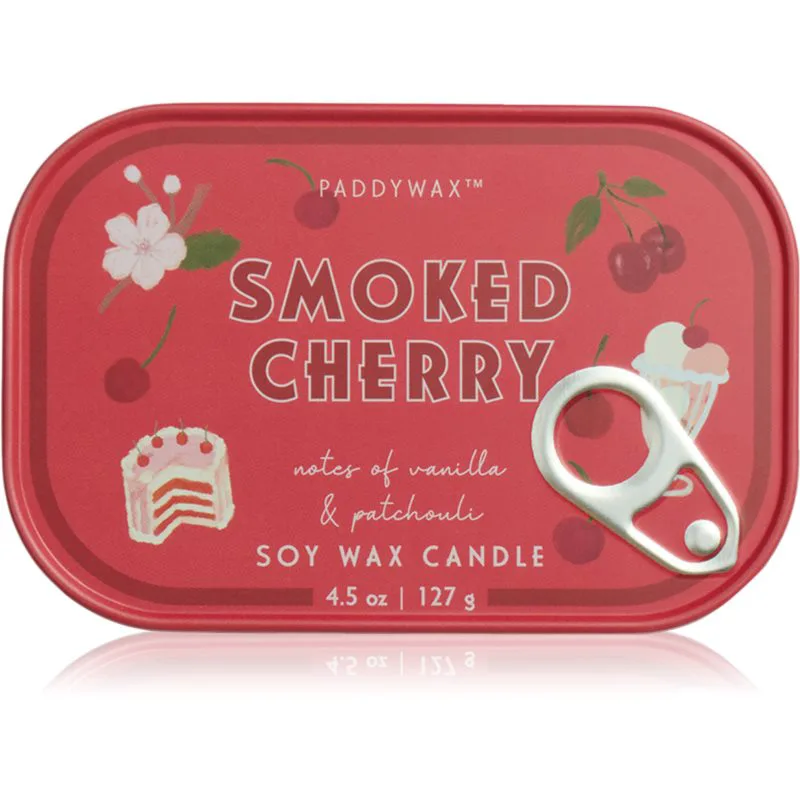 Paddywax Bistro Tin Smoked Cherry αρωματικό κερί σε μεταλλικό βάζο 127 γρ