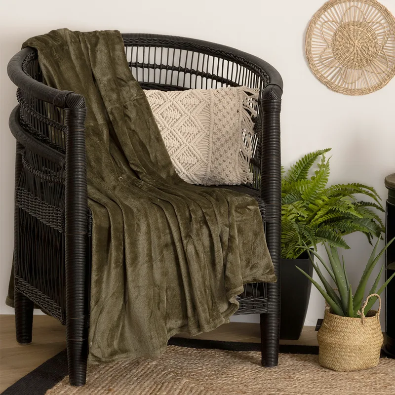 Κουβέρτα Καναπέ Fleece (130x180) A-S Flannel Khaki 156047K